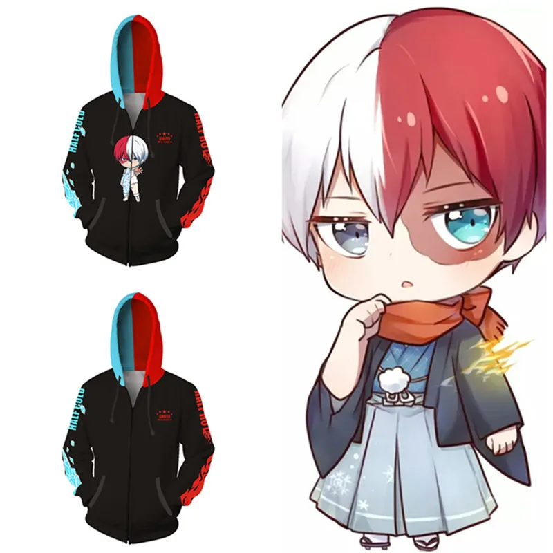 

Аниме Мой герой Академия косплей Todoroki Shouto милые уши Толстовка костюм мужской и женский повседневный спортивный свитер Новинка