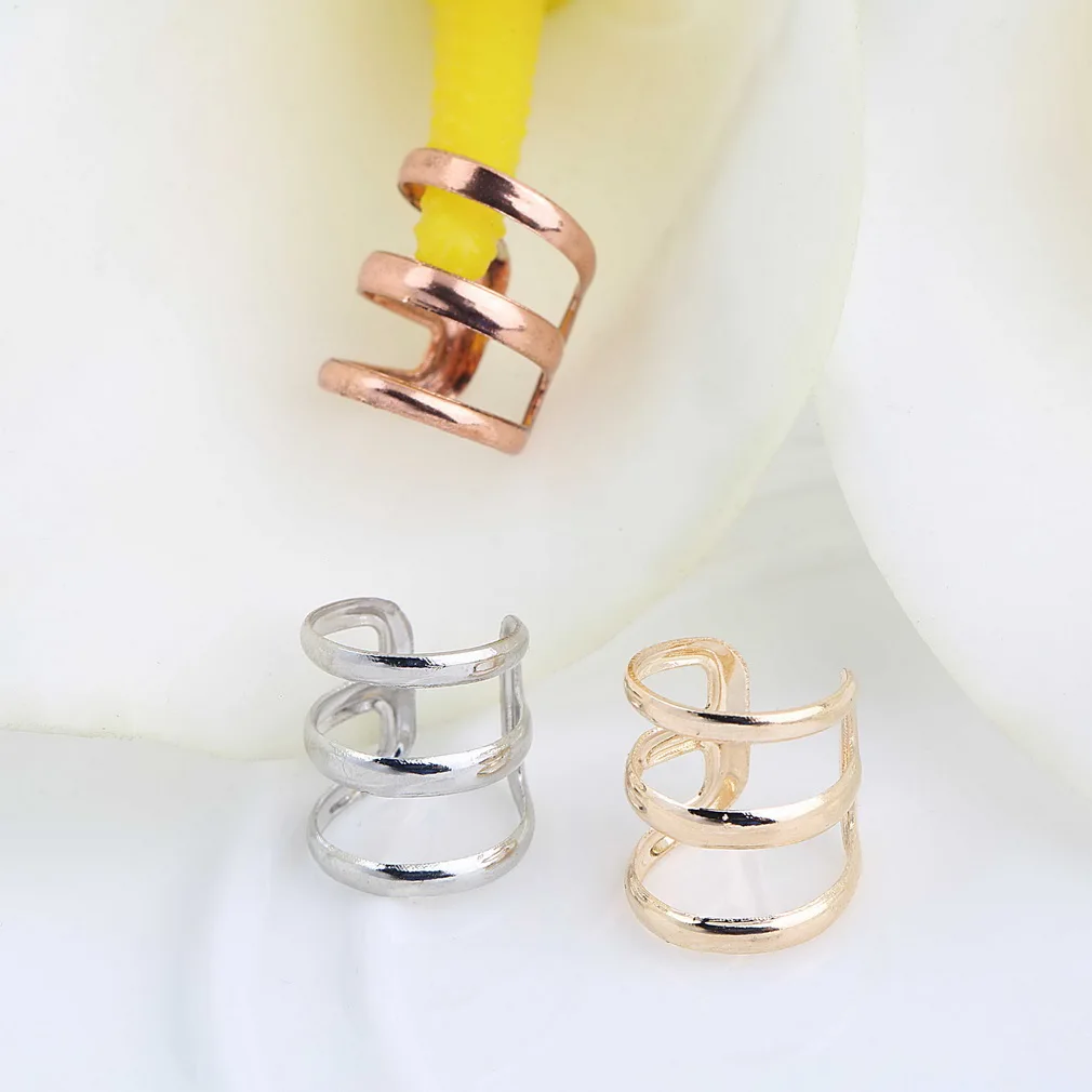 Новые брендовые серьги в стиле панк-рок с зажимом для ушей без пирсинга