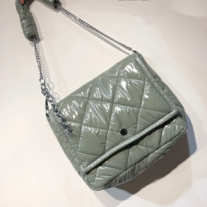 Зимняя женская сумка на плечо Женская Повседневная из хлопка Сумка с пуховым