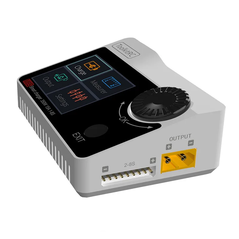 Новое зарядное устройство ToolkitRC M8S 400 Вт 18A с цветным экраном балансирующее для