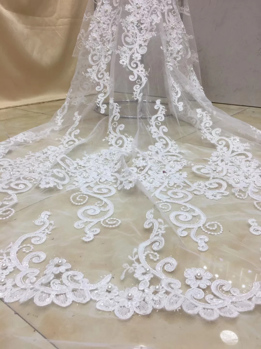 Французская кружевная ткань 2021 высококачественное кружево с бусинами новейшая