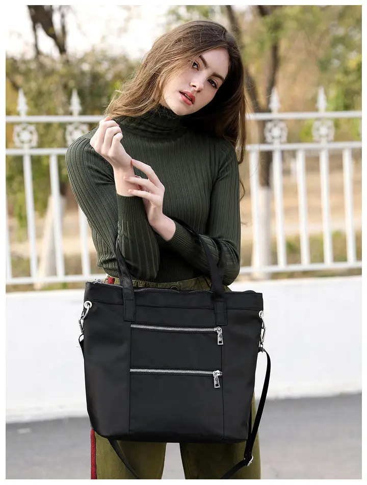 

Nylon Women Tote Bags Female Handbags Soild Color Shoulder Bags for Ladies Bags Large Capacity Women Shopper Bags Simple Wallets
