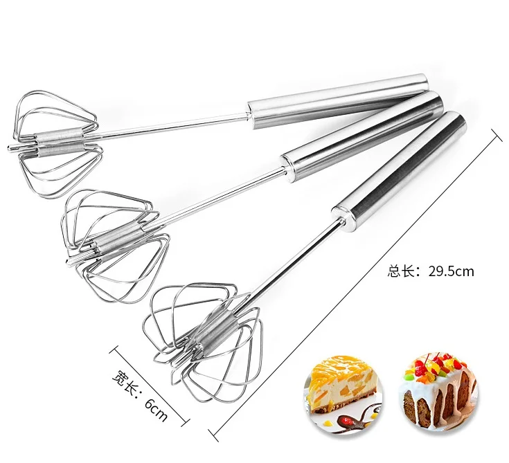 

1Pcs Semi-automatic Mixer Egg Beater Manual Egg Whisk Cream Stirring Mixer Stainless Steel Kitchen Tools