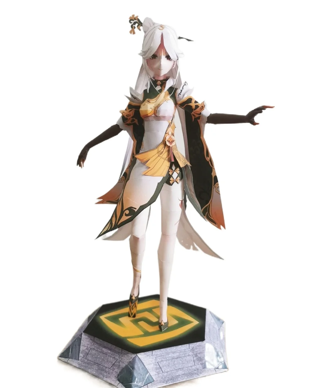 Game Genshin Impact Character 3D DIY Paper Model Figure Stand Plate Desk Decor Barbara Paimeng Anime Standing Sign Gifts | Игрушки и