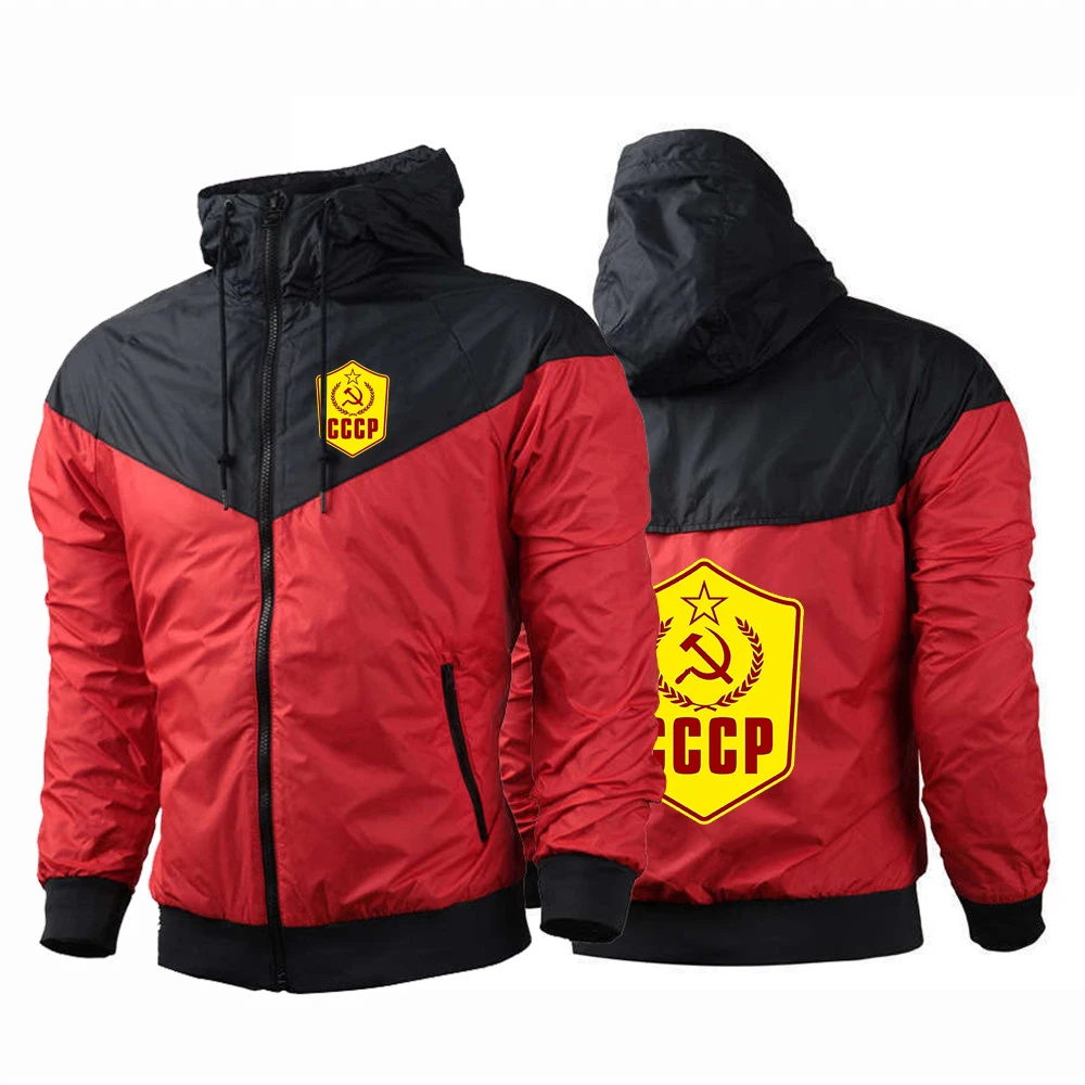 Летние CCCP Для мужчин спортивные костюмы в стиле панк и для отдыха: флисовая