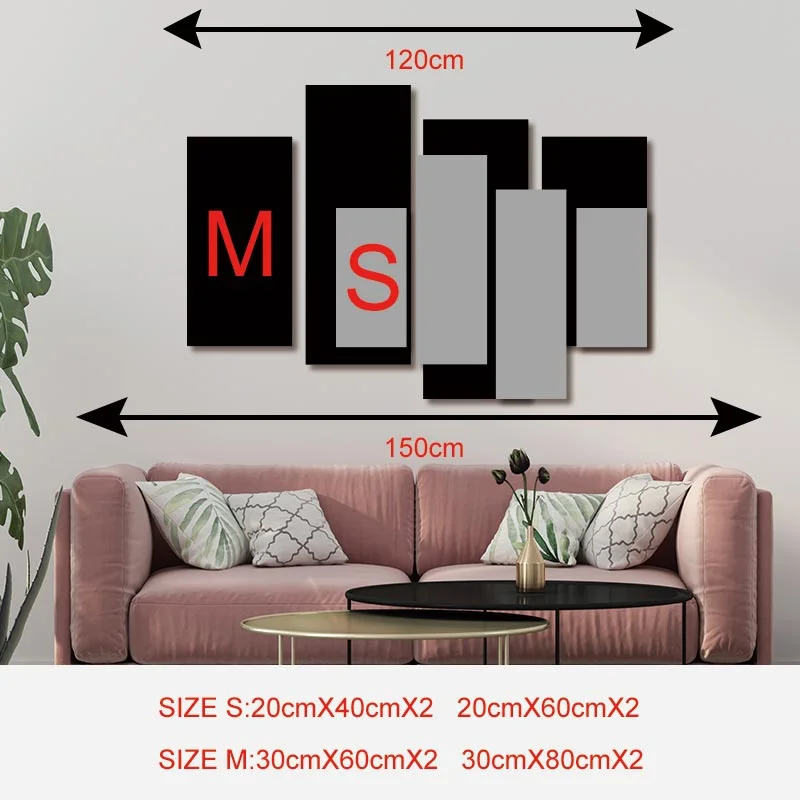 4 шт. настенные картины на холсте с изображением волка под луной | Дом и сад