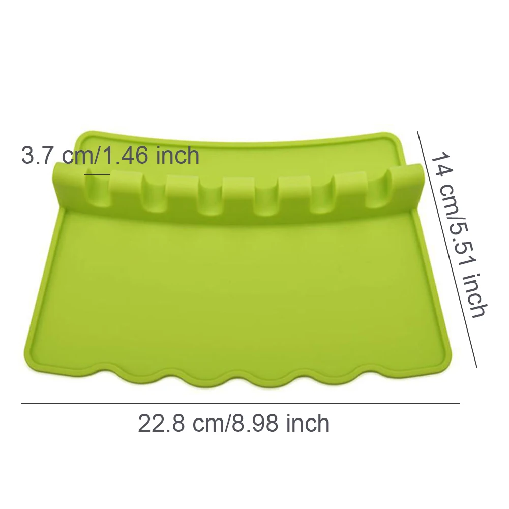 

Silicone Spatula Holder Storage Rack Spoon Rest Tableware Holder Draining Rack Mat Organizer Heat Resistant Kitchen Cooking Tool