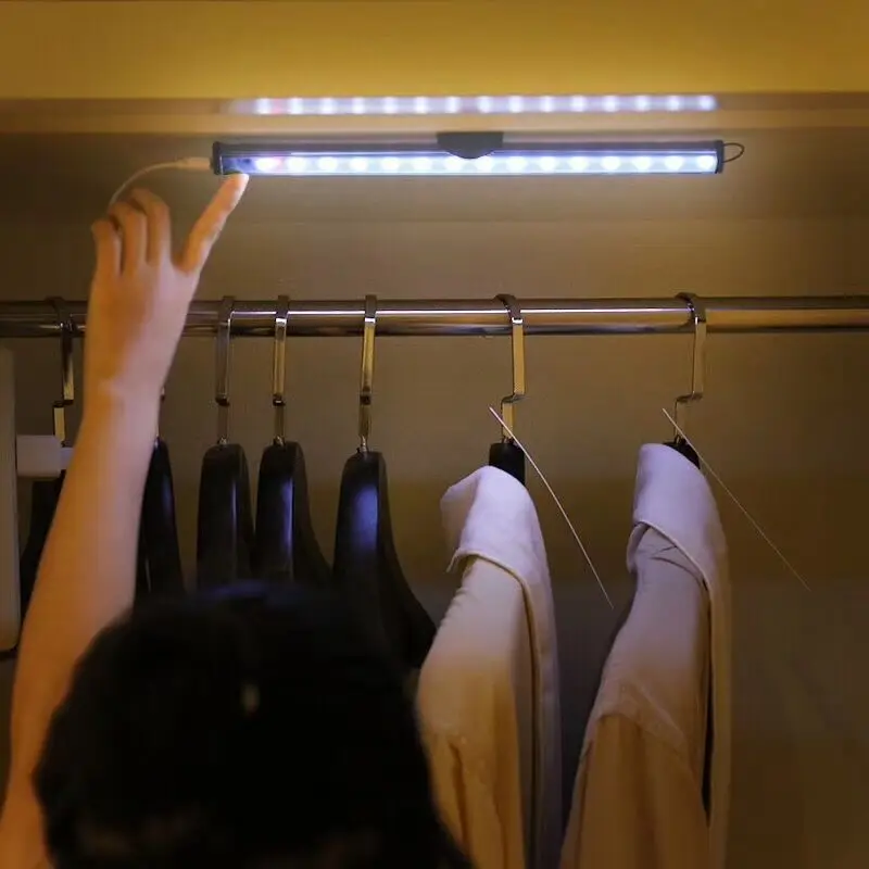 Светодиодный сенсорный светильник для кухонного шкафа белая лампа с USB-зарядкой 5