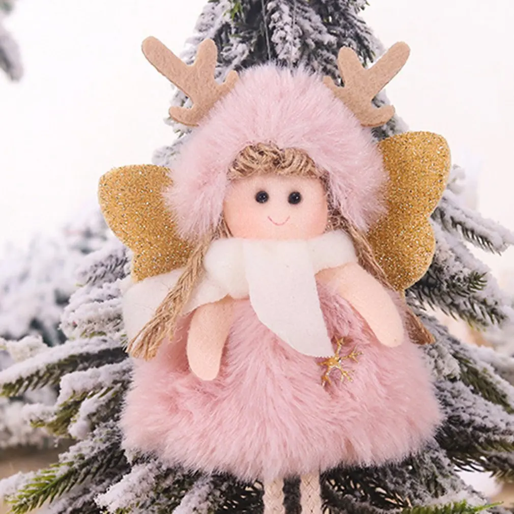 Милый ангел плюшевая кукла для девочек Рождественский кулон Детский подарок