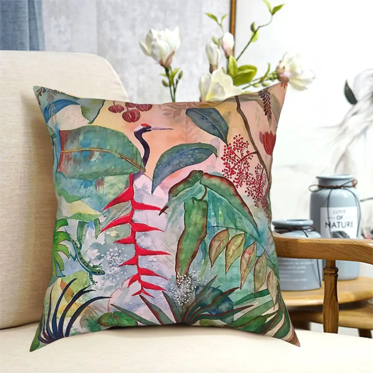 

In The Jungle Pillowcase Soft Polyester Cushion Cover Decor Pillow Case Cover Home Square 45*45cm Pillowcover Home Decor