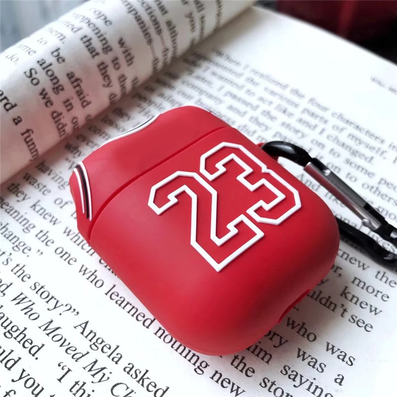 Мягкий силиконовый чехол для наушников Chicago Bull 23 Apple AirPods 2 защитный беспроводной