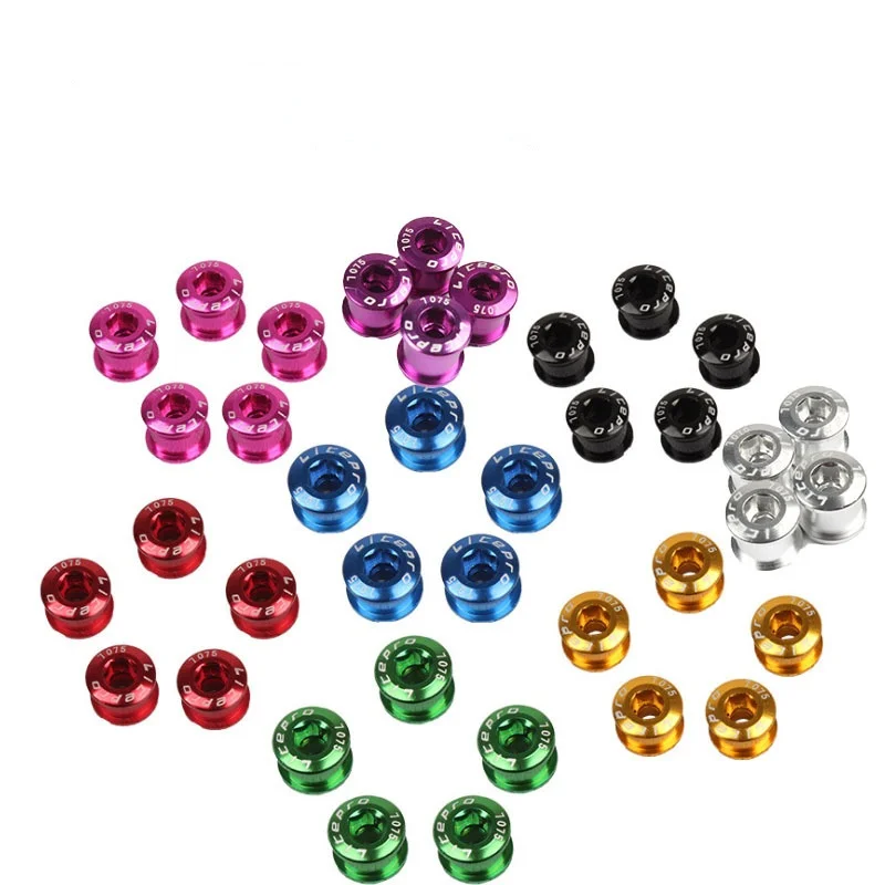 

Aluminum alloy MTB Mountain Bicycle Single Bolts Crankset Screw Road Bike Disc Snail For Chainwheel Parts Accessory 5Pcs/Lot