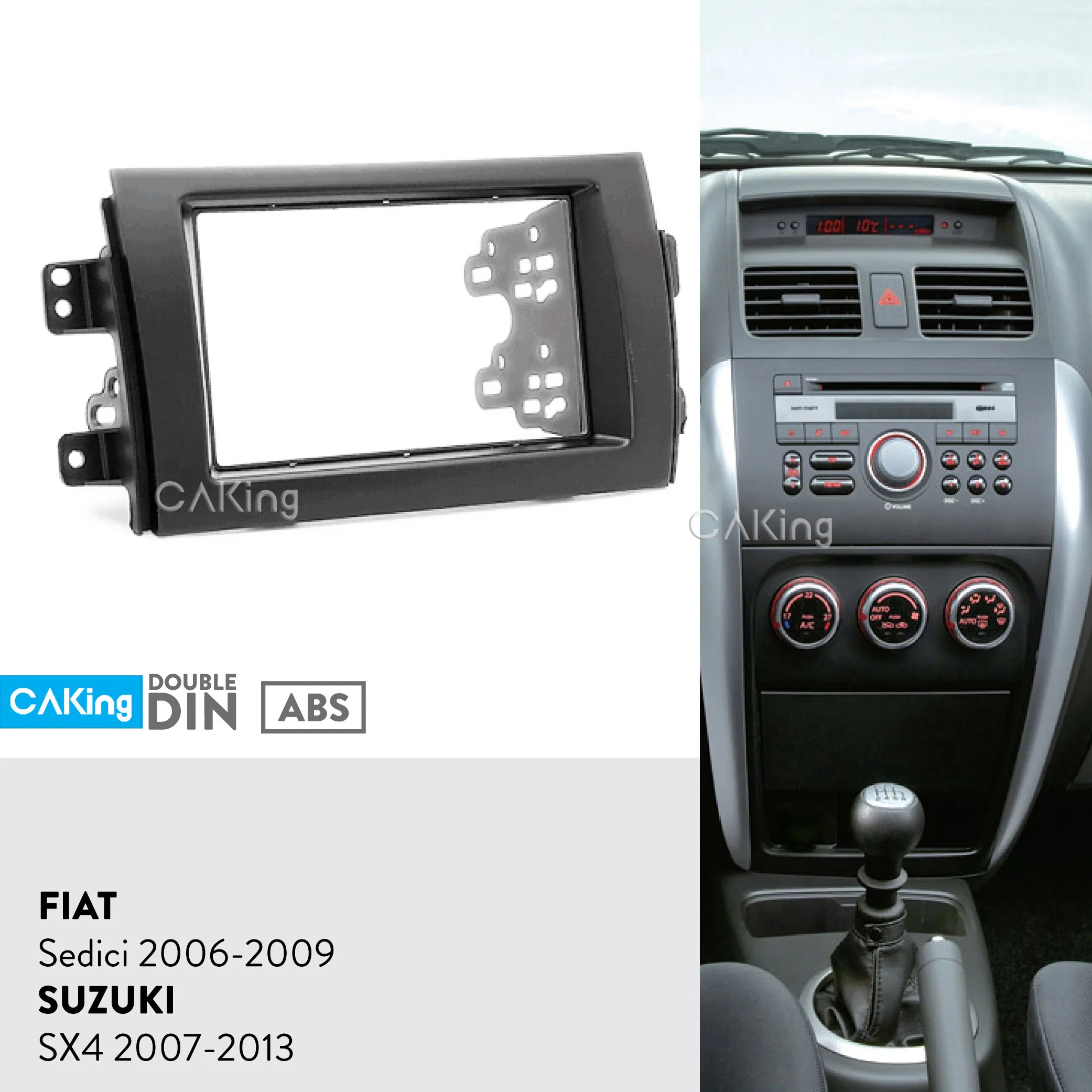 Автомобильная фасция Радио панель для FIAT Sedici 2006-2014/SUZUKI SX4 2007-2014 Dash Fitting Kit Install Facia