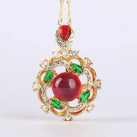 koraba l natural red star ruby 5 carat gemstone 925 sterling silver lady pendant