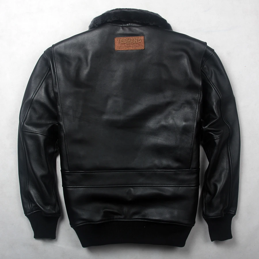 

Fashion Men's Winter air force jackets Motorcycle Genuine Leather Aviator Jacket Men Sheepskin Leather Coat Bomber Jacket