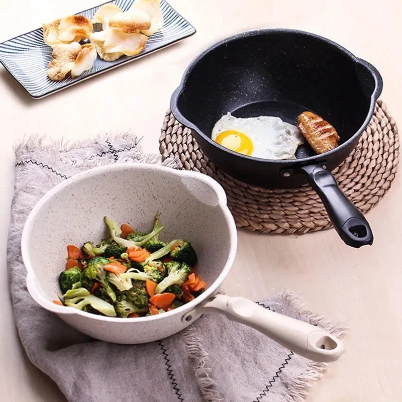 

Boutique Maifan Stone Wok Non-stick Pan Net Red Smoke-free Pan Household Induction Cooker Gas Stove Applicable Cookware Wok