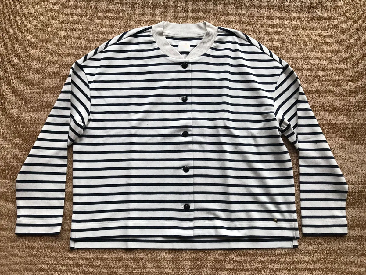 

Women Jacket 2021 Spring black white Striped Coat