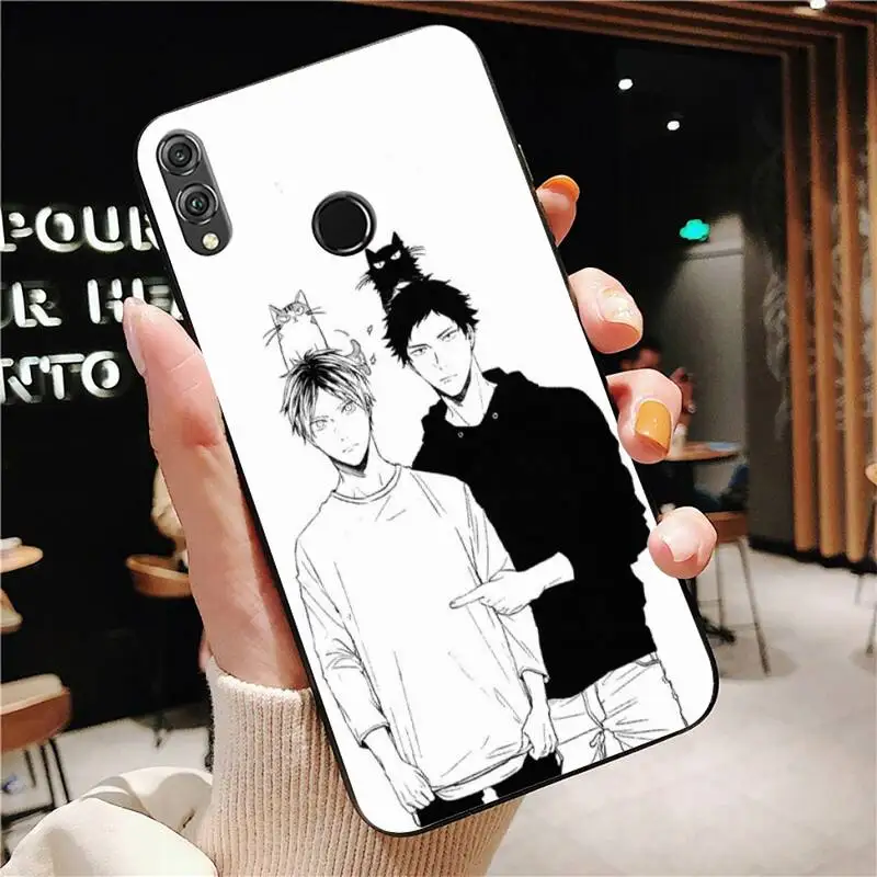 

Given Anime Silicone Black Phone Case For Huawei Mate 30 Pro P20 P30 P40 pro lite Y7 Y6 2019 case for Honor 8X 8A 10 20lite 10i