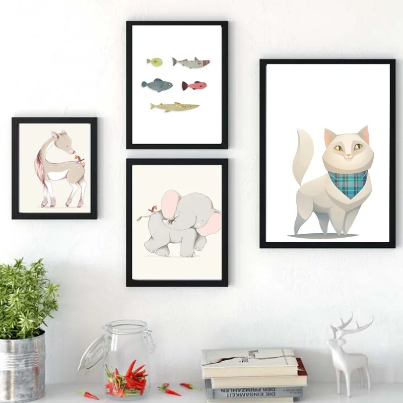 Европейское мультяшное украшение декоративная картина с мультяшным котом