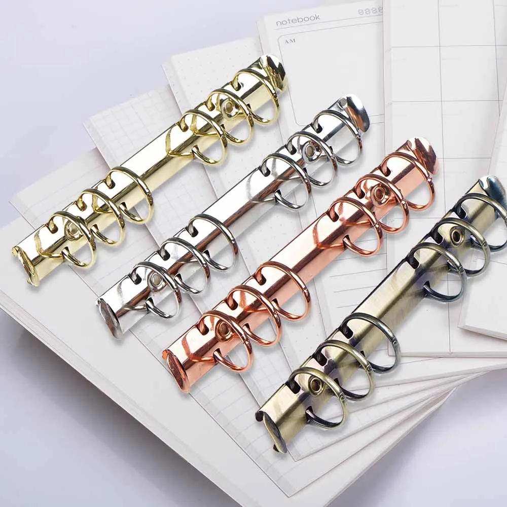 

Metal Spiral Rings Binder Clip With 2 Pairs of Screw For Diary Notebook Planner Album A5 A6 Persoanl A7 Binder Clip File Folder