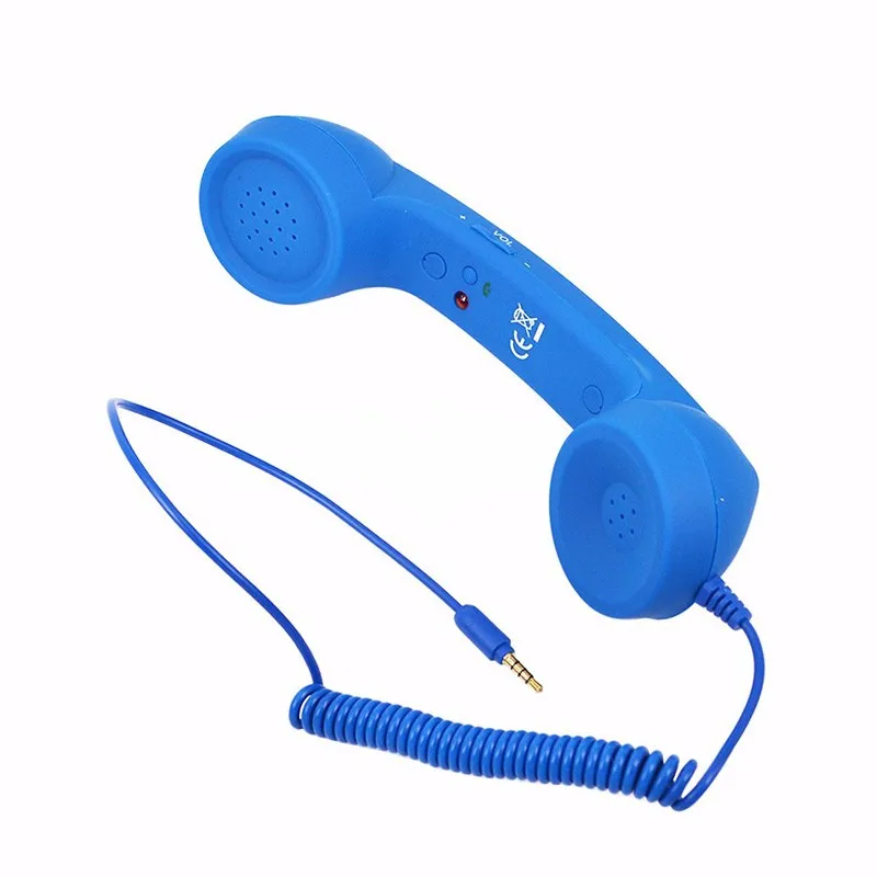

Classic Retro Phone Handset 3.5mm Jack Mini Mic Speaker Phone Call Receiver for Iphone Samsung Huawei