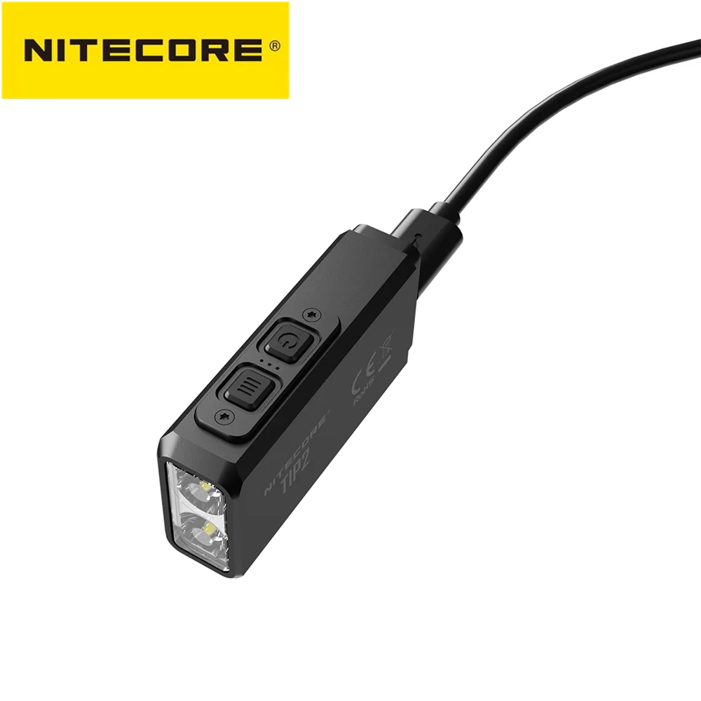 Оригинальная вспышка NITECORE TIP2 светсветильник льник для брелока CREE XP-G3 S3 720 люмен USB