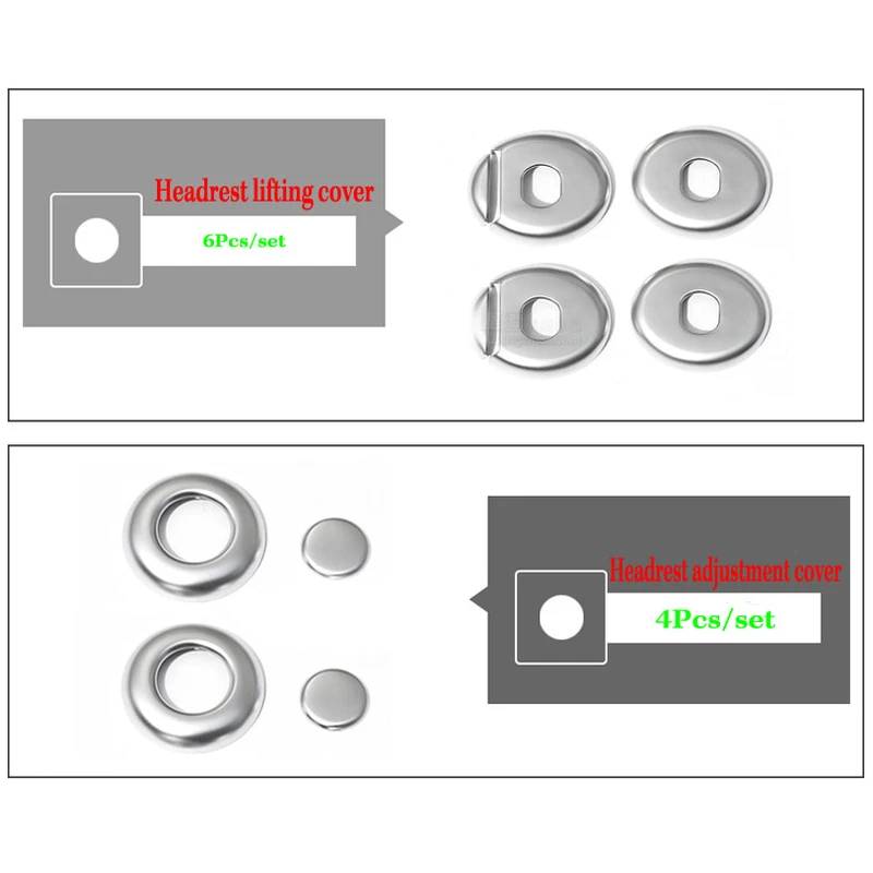 

Car Accessories for Mercedes Benz W205 W213 C E Class Headrest Lifting Button Adjusting Cover Sticker C180 C200 C260 GLC 2015-19