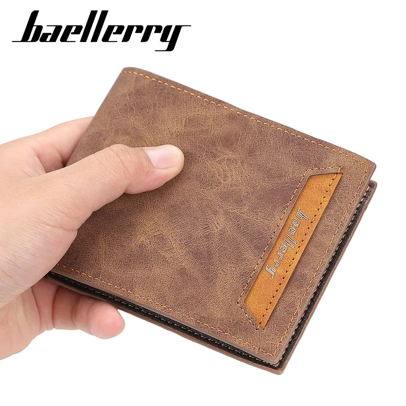 

Короткий кошелек Baellerry для мужчин, Модный классический кожаный бумажник с кармашком для мелочи, с несколькими кармашками для карт, Повседне...