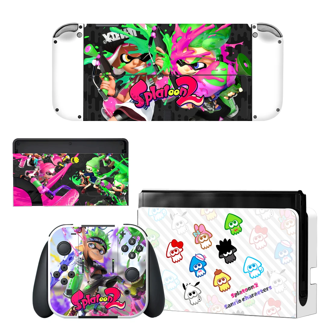 

Splatoon 2 Nintendoswitch Skin Cover Sticker Decal for Nintendo Switch OLED Console Joy-con Controller Dock Skin Vinyl