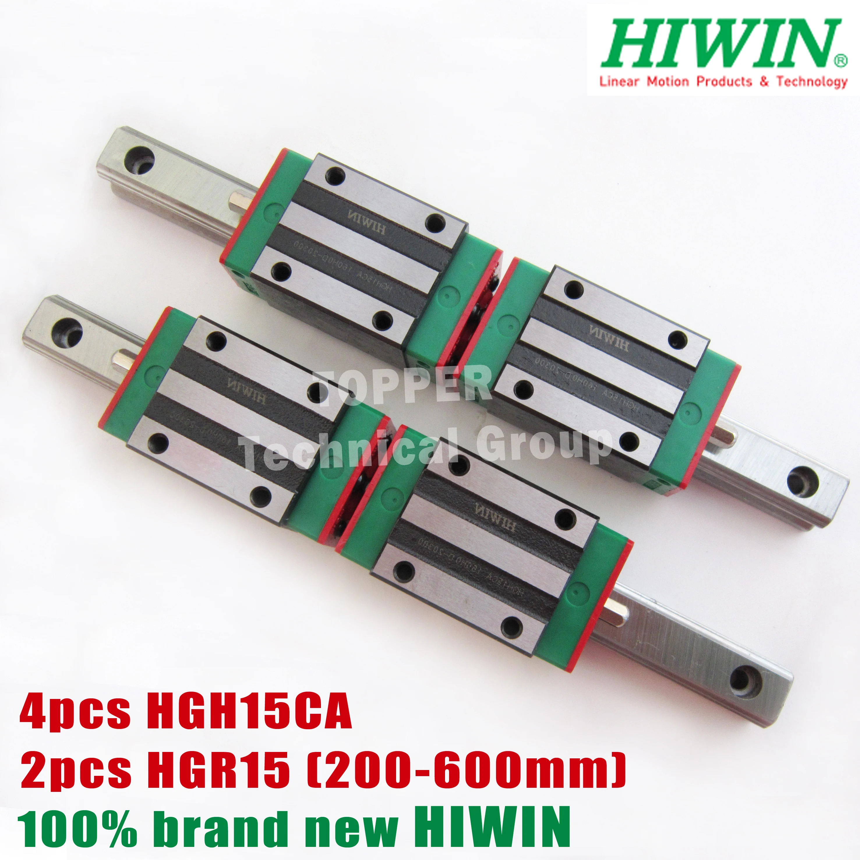 HIWIN HGH15CA ZAC скользящий блок с 200/300/400/500/600 мм HGR15 линейные направляющие рельса класса