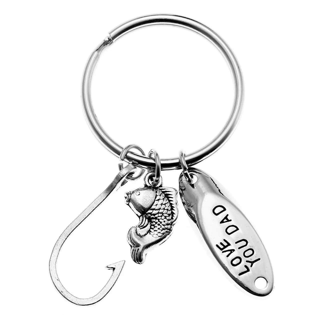 

I LOVE YOU DAD Key Chain for Father's Day Hook Keyring Charm Creative Women Jewelry Accessories Pendant Gifts