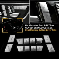 Car Door Lock Seat Button Cover Trim For Mercedes Benz A B E Class GLA GLK ML GL Seat Control/Button Covers Trims