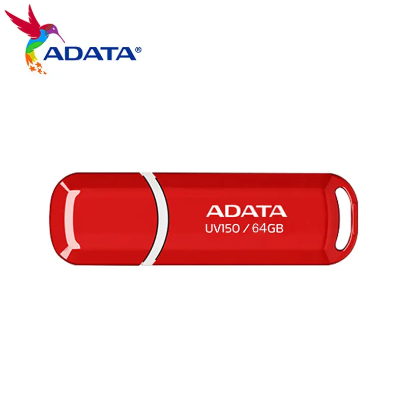 

Оригинальный USB-флеш-накопитель ADATA, высокоскоростной Флэш-Накопитель UV150, 64 ГБ, 32 ГБ, 16 ГБ, портативный флэш-накопитель, красный U-диск, 3,2