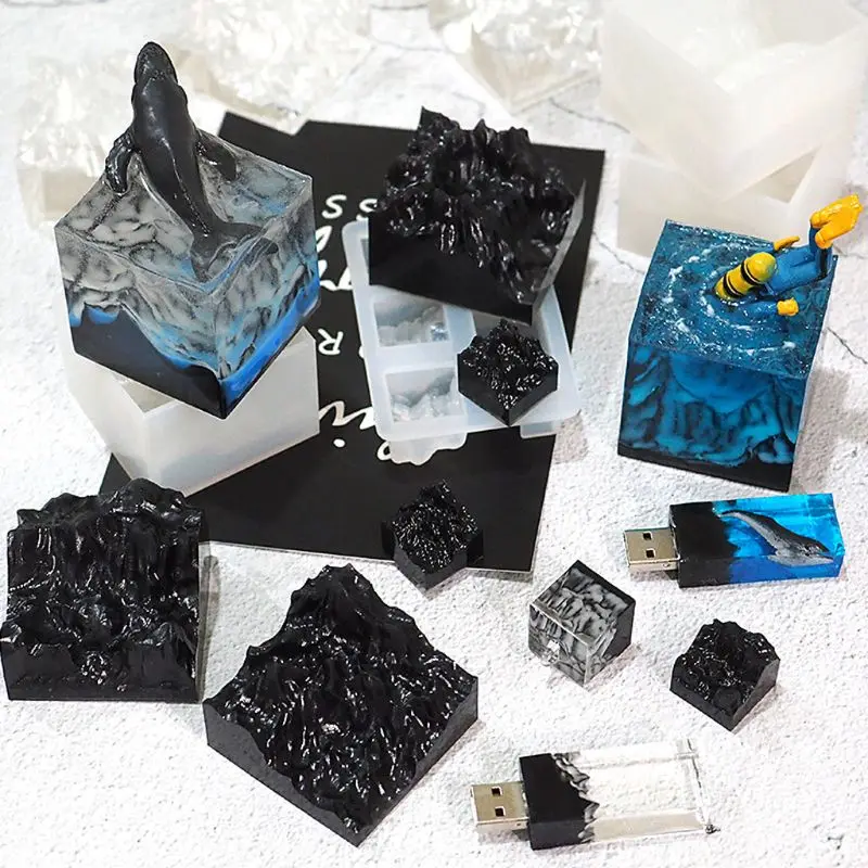 Форма для Снежной Горы силиконовая смола DIY микро пейзаж USB привод полимерные