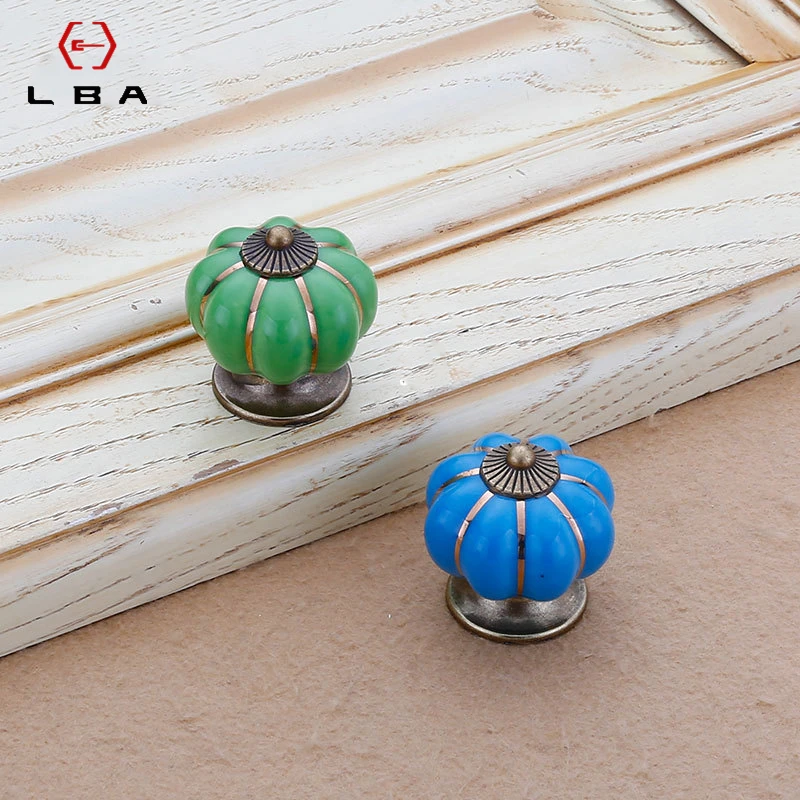 LBA семь цветов одно отверстие Тыква дверные ручки детская комната цинковый сплав