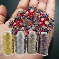 sanbest 6 strands metallic weaving thread shiny effect diy bracelet string stitch gold tatting yarn handmade 88 51 chameleon