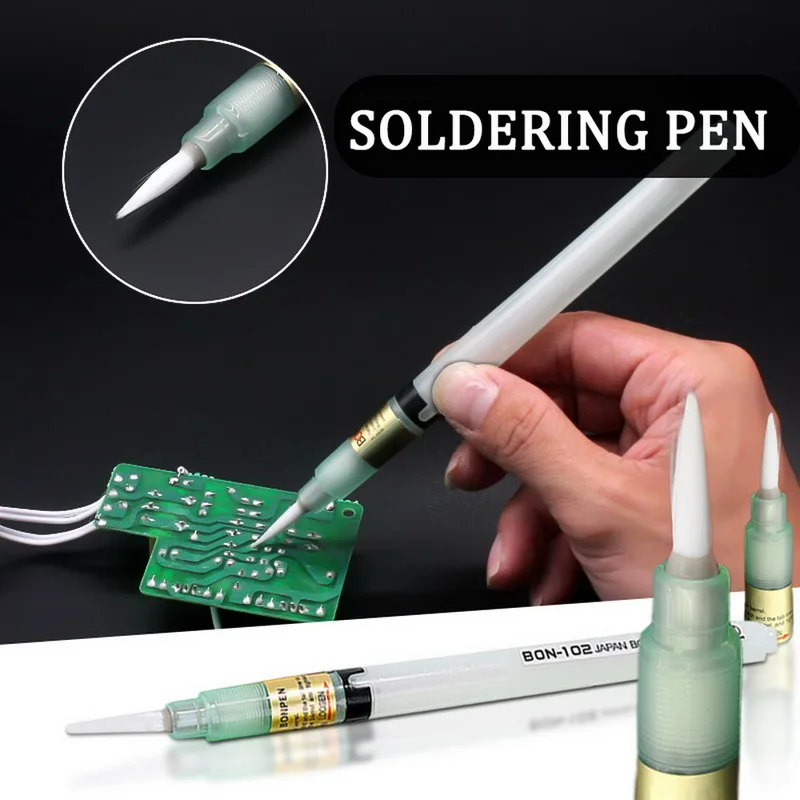 

NEW 1Pcs 102 Flux Paste Solder Paste Brush Tip / Flat Pen Welding Recyclable weld aid tip rosin tip