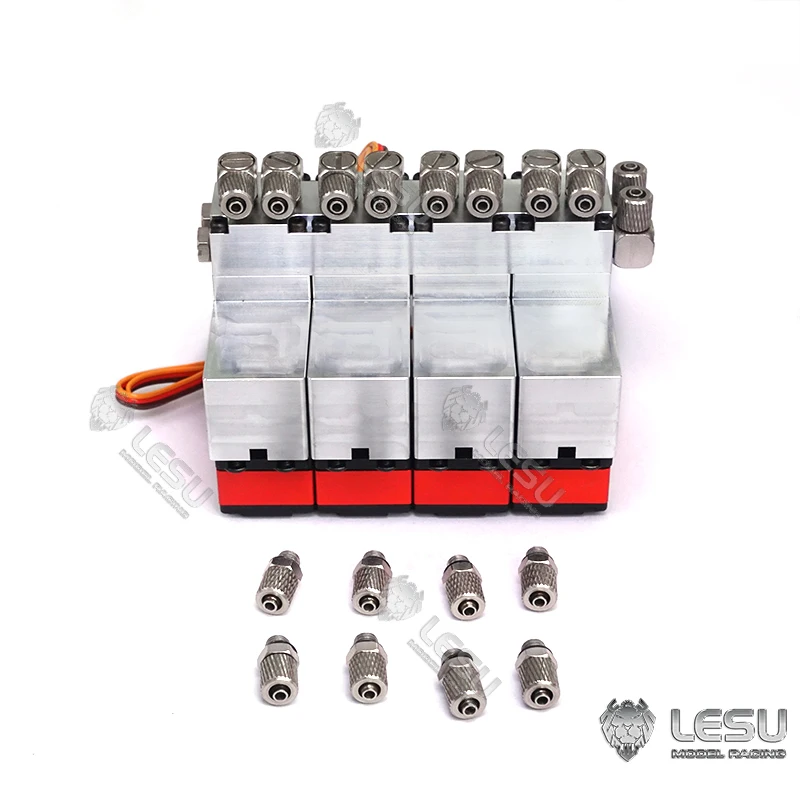 Günstig 4CH Umkehr Hydraulische Ventil W/ 9KG Servo Für 1/14 RC LESU Radlader Bagger Dumper Lkw TH16737-SMT3