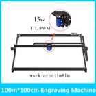Лазерный гравировальный станок с ЧПУ GRBL большой мощности, 1 м * 1 м 15 Вт, TTL PWM управление сделай сам, 100*100 см, гравировальный станок, Настольный фрезерный станок с ЧПУрезак