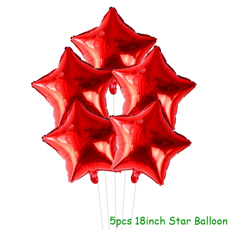 5pcs Balloon Set Рождественские украшения, воздушные шары, Набор Санта Клауса, снеговика, рождественские воздушные шары из фольги Globos, рождественские украшения для вечеринки, рождественские украшения - Цвет: 5pcs Balloon Set