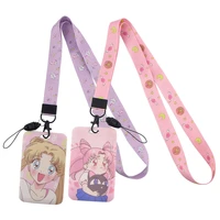 yl4 new anime lanyards id neck strap badge holder card cover gym key chain diy diy hang rope lariat lanyard girls gifts