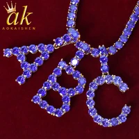 a z purple initial pendant necklace choker for women hop hop rock street jewelry
