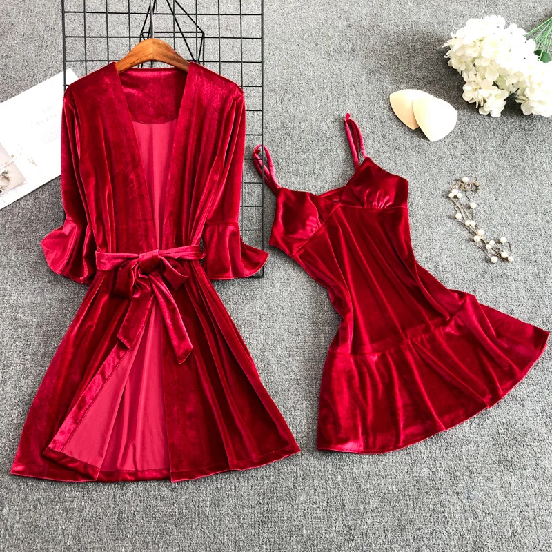 wine red Пижама женская пижамы домашняя одежда женская пижама пижамы женские Пижама женская женские пижамы шелковая пижама бархатная пижама атласная пижама - Цвет: wine red