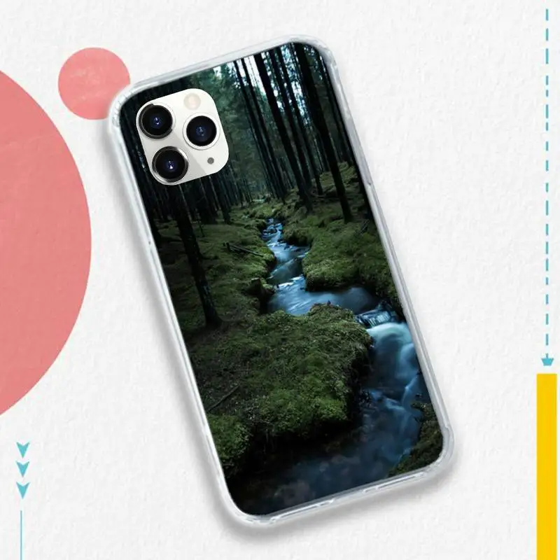 

Mountain Pine Tree Forest pattern high quality luxury Phone Case for iPhone 11 12 pro XS MAX 8 7 6 6S Plus X 5S SE 2020 XR