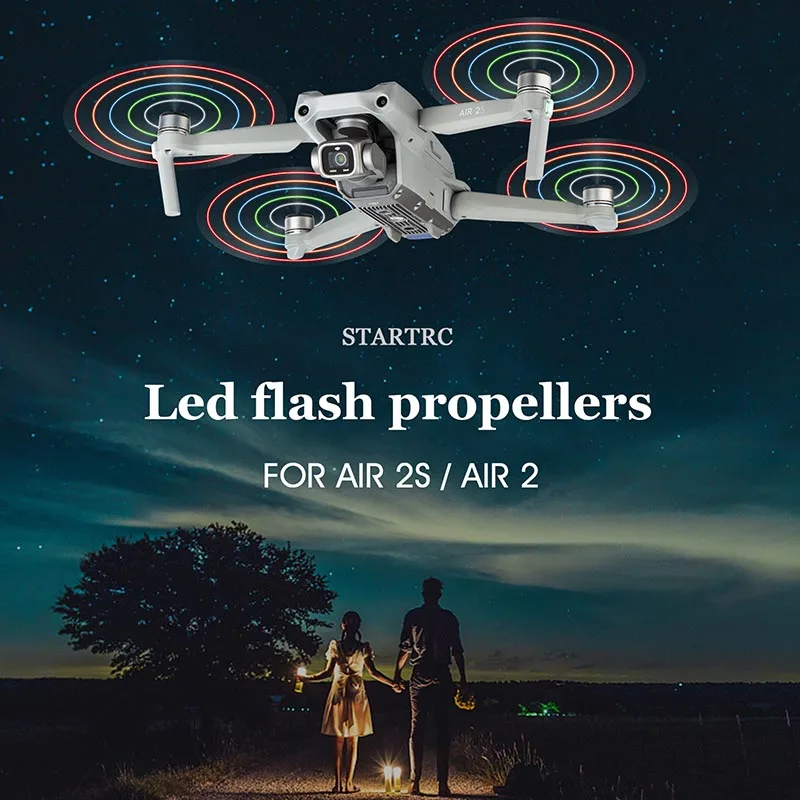 

STARTRC Mavic Air 2S LED Flash Propeller 7238F Low Noise Rechargeable Props Night Flying For DJI Mavic Air 2 Drone Accessories