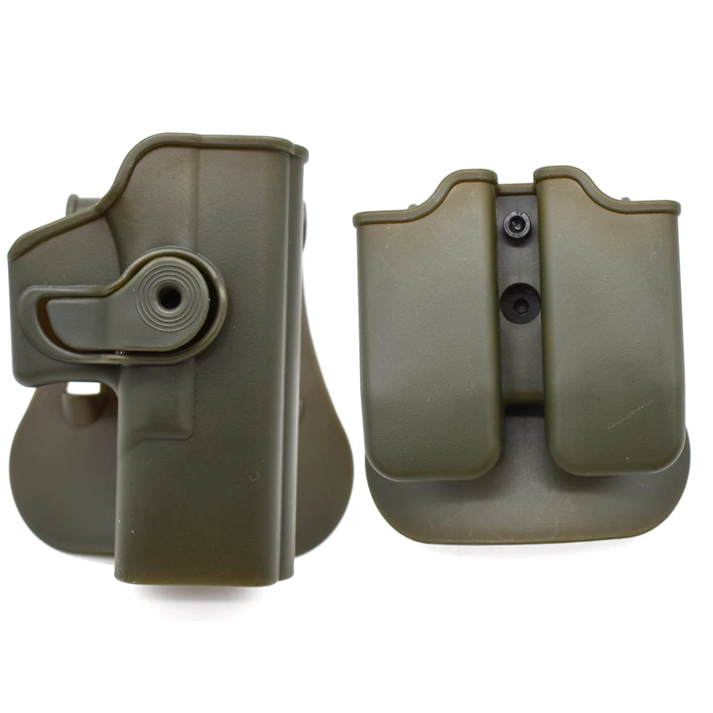 IMI Style Defense RetentionTactical Gun Holster for Glock 17 21 Handguns With Magazine Pouch