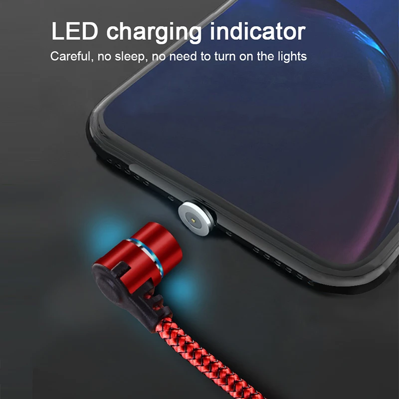 Robotsky Micro usb type C кабель 90 градусов быстрая зарядка магнит зарядное устройство кабели для Samsung huawei для мобильного телефона Магнитный зарядка
