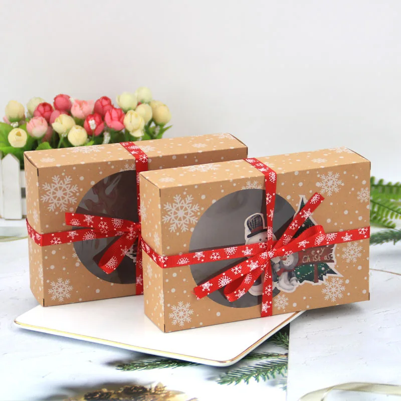 

6/12/24 Set Christmas Candy Gift Bag Christmas Biscuit Cookie Packaging Box Party Party Packaging Gift Decoration