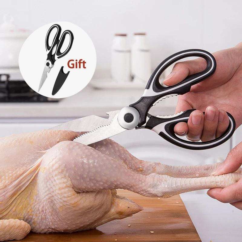 

Stainless Steel Kitchen Scissors Multipurposes Shears Tool For Meat Vegetables Herb Scissors BBQ Multifunctional Kitchen Tools