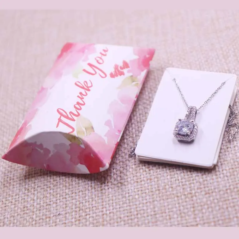 

24pcs/1lot Wholesale Pillow Shape Jewelry&necklace&Earring DIsplay Box original designs flower pattern Gift box 20X55X80mm